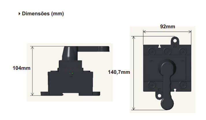 Dimensões - Seccionadoras HGLA